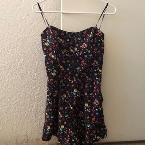 Floral (strapless) romper